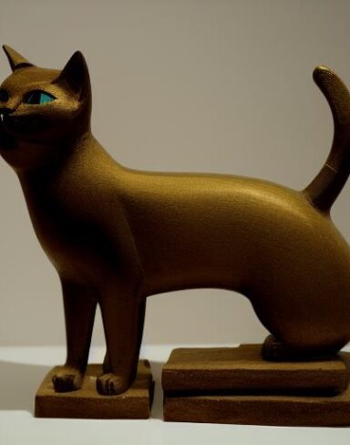 A statue of a cat