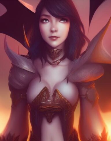 A woman standing in front of a bunch of bats