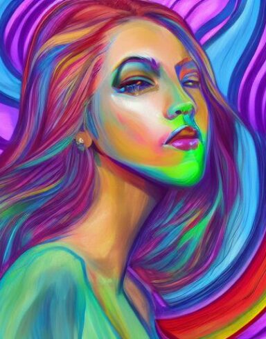 Art painting of a woman