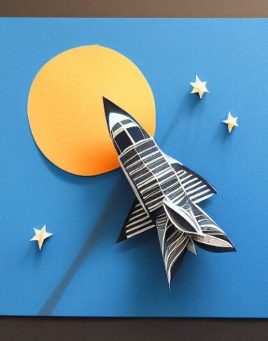 Dark layered paper art