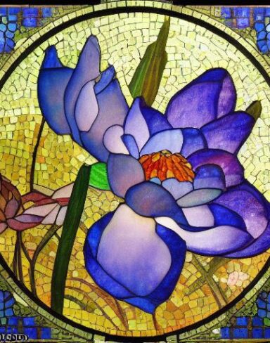Flower in a mosaic