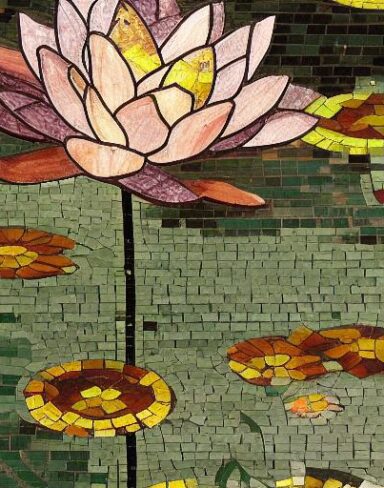 Flower in a mosaic style