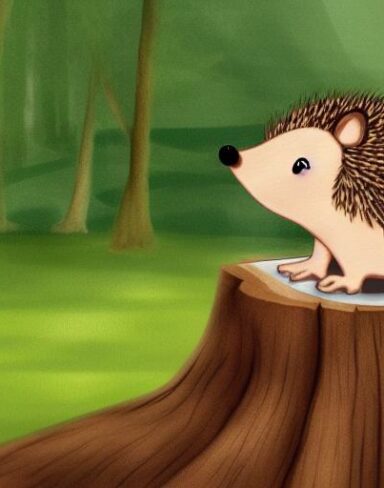 Hedge on a stump in woodland