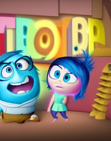 Inside out Disney characters in a movie