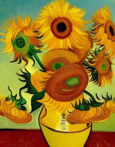 Painting of sunflowers