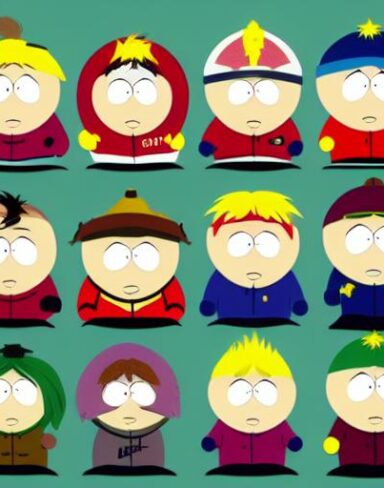 South park cartoon characters from america