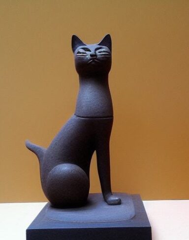 Statue of one cat