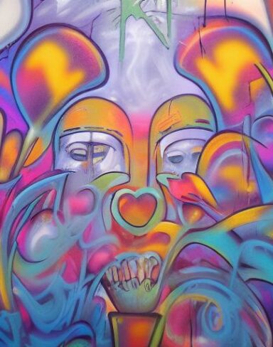 The painting on a art wall