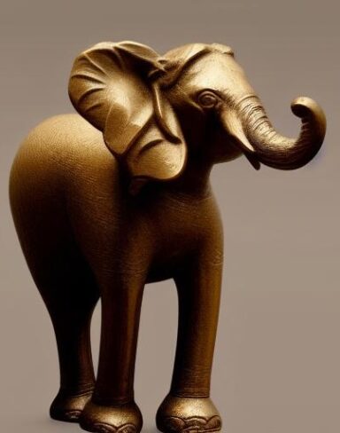 A bronze elephant