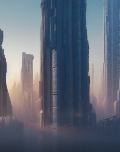 A city filled with lots of tall buildings and citizens