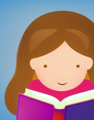 A girl reading a book