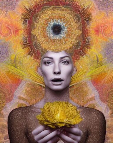 A massive scale psychedelic artwork inspired by Amanda Sage