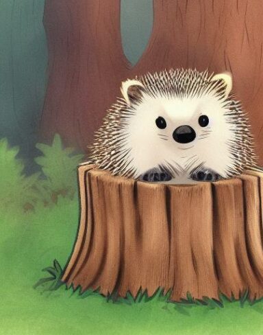 Hedge on a stump in woodland