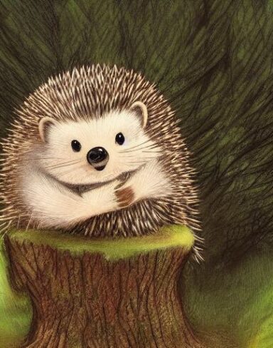 Hedge on a stump in woodland