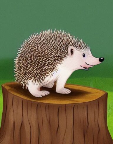 Hedge on a stump in woodland