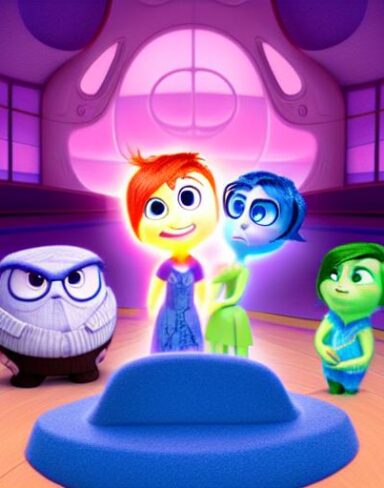 Inside out Disney characters in a movie
