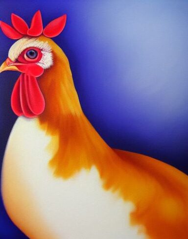 Painting of the hen