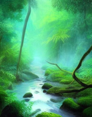 Stream running through the forest