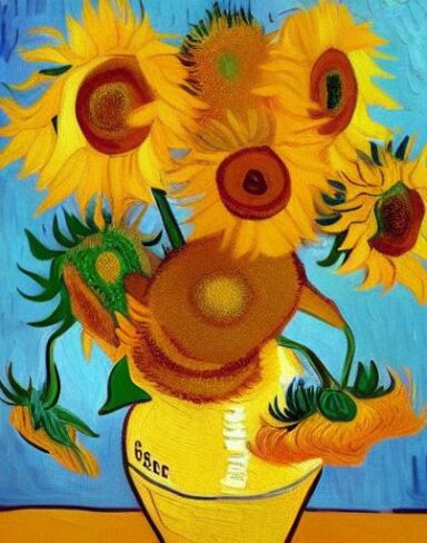 Sunflowers painting