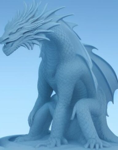 The dragon ice sculpture