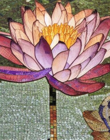 The flower in a mosaic