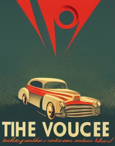 The vintage poster of vehicle