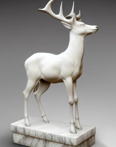 White deer statue