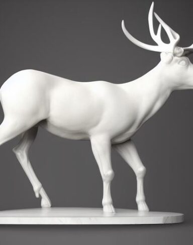 White deer statue