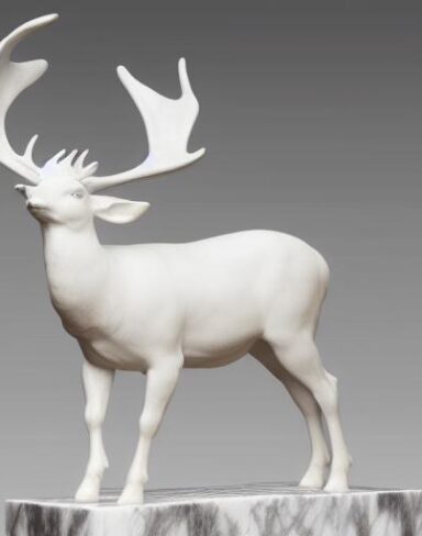 White deer statue