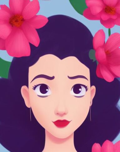 A beautiful person with a flower