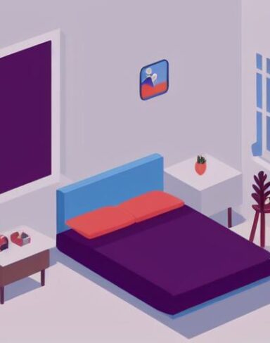 A bedroom with a bed and desk in it