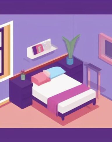 A bedroom with a bed and desk in it
