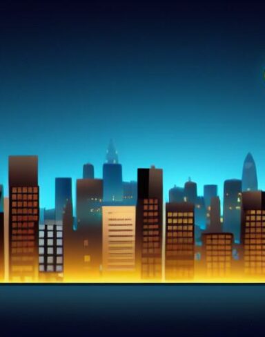 A city at night