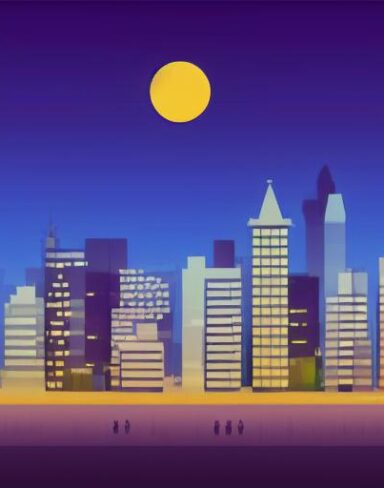 A city at the night