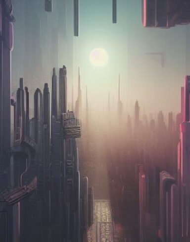 A city with lots of tall buildings and people