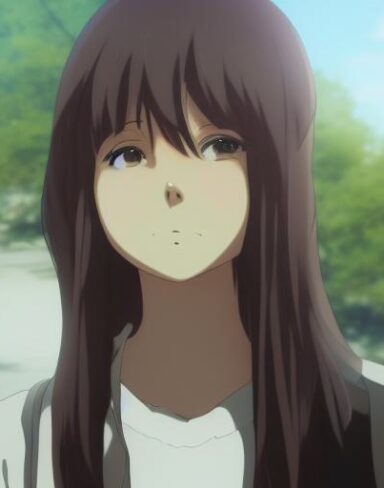 A close up of a anime person with beautiful face and long hair