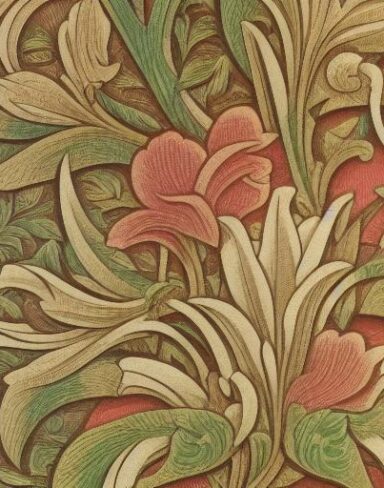 A close up of a pattern of flowers