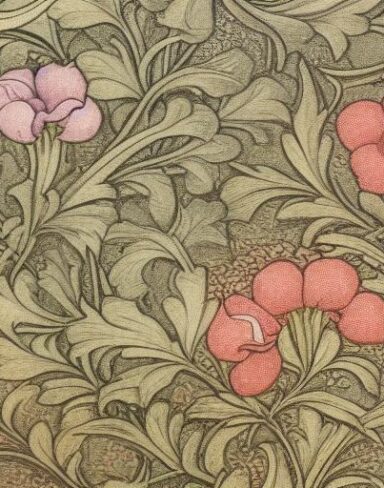 A close up of a pattern of flowers