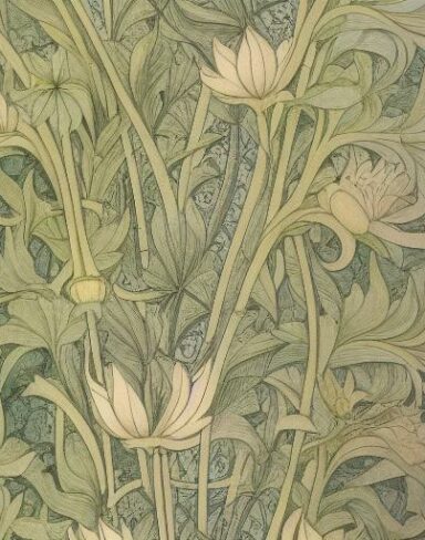 A close up of a wallpaper with lotus