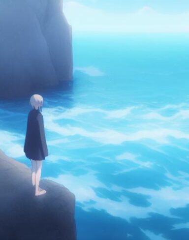 A couple of people that are standing in the sea