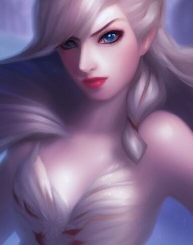 A lady close up that is standing in the snow