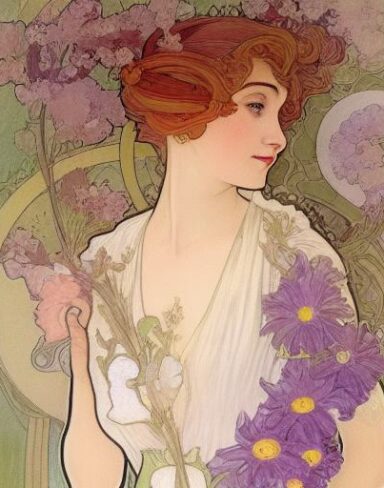 A painting of a woman