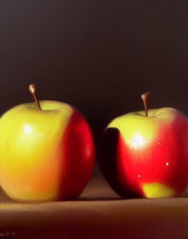 A painting of apples