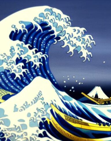 A painting of the great wave off the coast of kanagawa