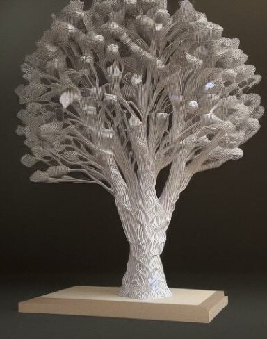 A paper art of a tree