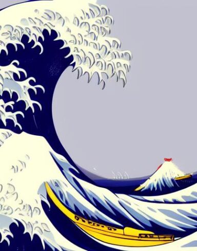 A picture of a big wave in the ocean