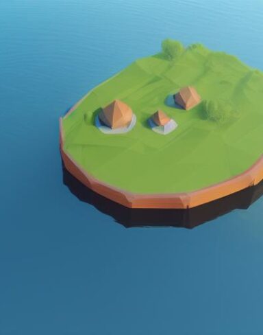 A small boat floating on top of a lake