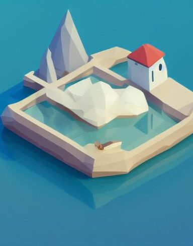 A small boat floating on top of a lake