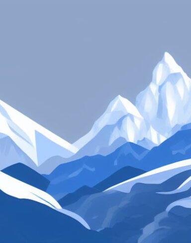 A snow on mountain range