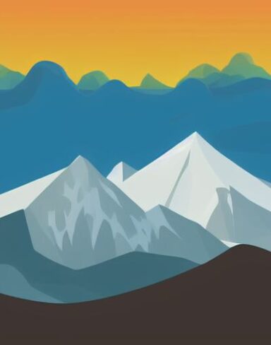 A snow on mountain range